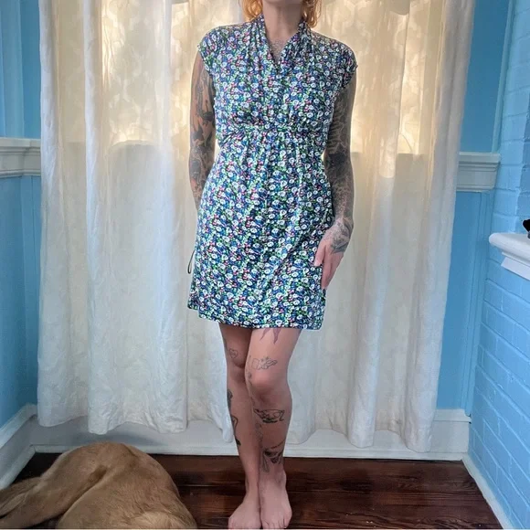 90s maternity dress Skye Floral Burnout Velvet Dress